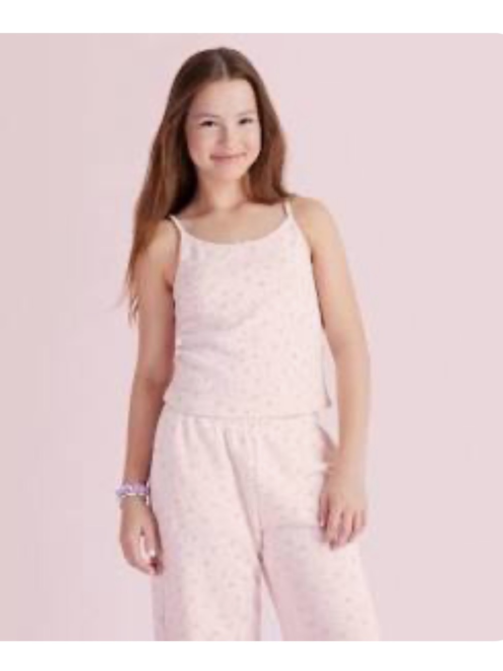 LoveShackFancy x Target Luna Blooming Heirloom Ditsy Pointelle Tank (pink, XXL)